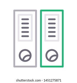 binder colour line vector icon