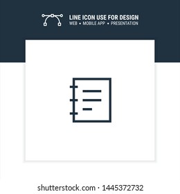 binder diary note icon design vector illustration