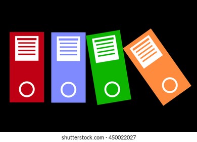 Binder or document keeper, at black background
