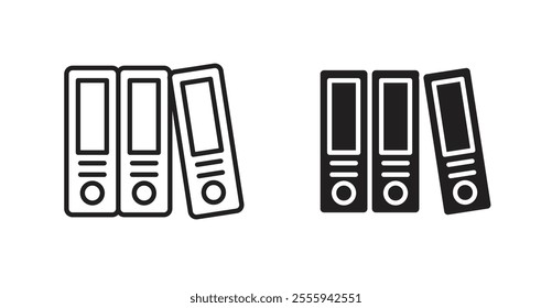 Binder flat simple vector symbols illustration.
