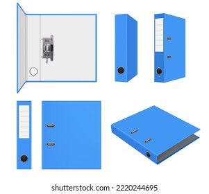 Carpeta de enlace. Carpeta de negocios cubierta y dura realista para documentos de archivos plantilla vectorial decente realista