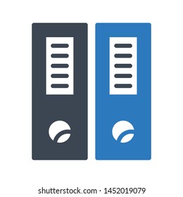 binder glyph colour vector icon