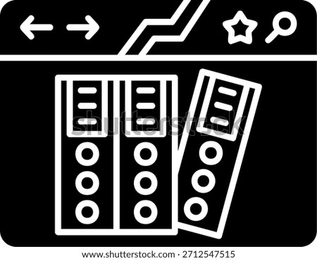 Binder Glyph Style Icon Design