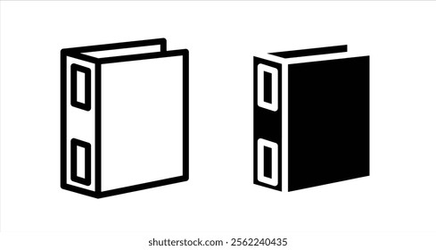 Binder Icon collection in filled and stroke style.