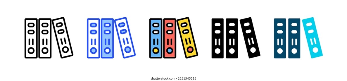 Colección de icono de carpeta con varios estilos