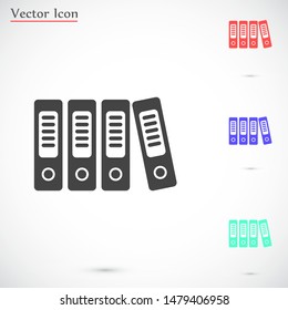 Binder icon design template glyph style.Binder icon notebook Element. Binder icon Notebook linear style sign for mobile concept and web design. Binder icon Filled archives super