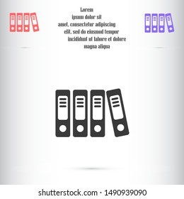 Binder icon design template glyph style.Binder icon notebook Element. Binder icon Notebook linear style sign for mobile concept and web design. Binder icon Filled archives super