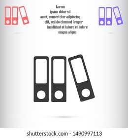 Binder icon design template glyph style.Binder icon notebook Element. Binder icon Notebook linear style sign for mobile concept and web design. Binder icon Filled archives super
