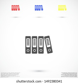 Binder icon design template glyph style.Binder icon notebook Element. Binder icon Notebook linear style sign for mobile concept and web design. Binder icon Filled archives super