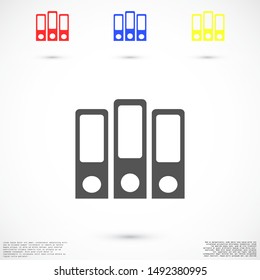 Binder icon design template glyph style.Binder icon notebook Element. Binder icon Notebook linear style sign for mobile concept and web design. Binder icon Filled archives super