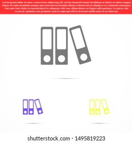 Binder icon design template glyph style.Binder icon  notebook Element. Binder icon Notebook linear style sign for mobile concept and web design. Binder icon  Filled archives super