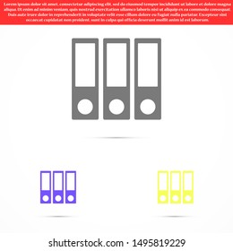 Binder icon design template glyph style.Binder icon  notebook Element. Binder icon Notebook linear style sign for mobile concept and web design. Binder icon  Filled archives super