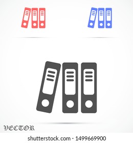 Binder icon design template glyph style.Binder icon  notebook Element. Binder icon Notebook linear style sign for mobile concept and web design. Binder icon  Filled archives super