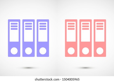 Binder icon design template glyph style.Binder icon notebook Element. Binder icon Notebook linear style sign for mobile concept and web design. Binder icon Filled archives super