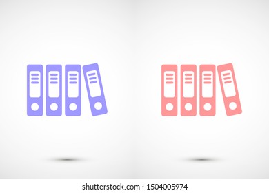 Binder icon design template glyph style.Binder icon notebook Element. Binder icon Notebook linear style sign for mobile concept and web design. Binder icon Filled archives super