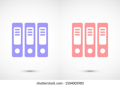 Binder icon design template glyph style.Binder icon notebook Element. Binder icon Notebook linear style sign for mobile concept and web design. Binder icon Filled archives super