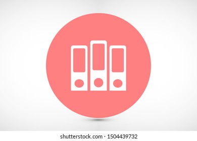 Binder icon design template glyph style.Binder icon notebook Element. Binder icon Notebook linear style sign for mobile concept and web design. Binder icon Filled archives super