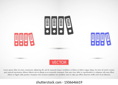 Binder icon design template glyph style.Binder icon notebook Element. Binder icon Notebook linear style sign for mobile concept and web design. Binder icon Filled archives super
