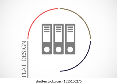Binder icon design template glyph style.Binder icon notebook Element. Binder icon Notebook linear style sign for mobile concept and web design. Binder icon Filled archives super