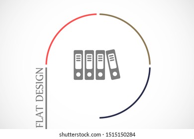 Binder icon design template glyph style.Binder icon notebook Element. Binder icon Notebook linear style sign for mobile concept and web design. Binder icon Filled archives super