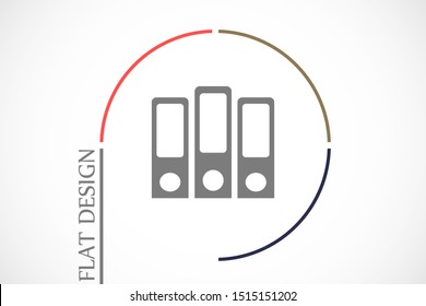 Binder icon design template glyph style.Binder icon notebook Element. Binder icon Notebook linear style sign for mobile concept and web design. Binder icon Filled archives super