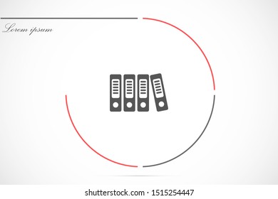 Binder icon design template glyph style.Binder icon notebook Element. Binder icon Notebook linear style sign for mobile concept and web design. Binder icon Filled archives super