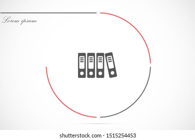 Binder icon design template glyph style.Binder icon notebook Element. Binder icon Notebook linear style sign for mobile concept and web design. Binder icon Filled archives super