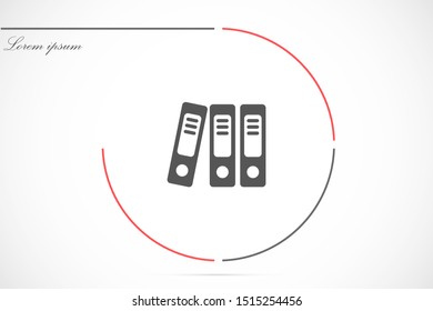 Binder icon design template glyph style.Binder icon notebook Element. Binder icon Notebook linear style sign for mobile concept and web design. Binder icon Filled archives super