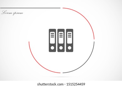 Binder icon design template glyph style.Binder icon notebook Element. Binder icon Notebook linear style sign for mobile concept and web design. Binder icon Filled archives super