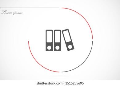 Binder icon design template glyph style.Binder icon notebook Element. Binder icon Notebook linear style sign for mobile concept and web design. Binder icon Filled archives super