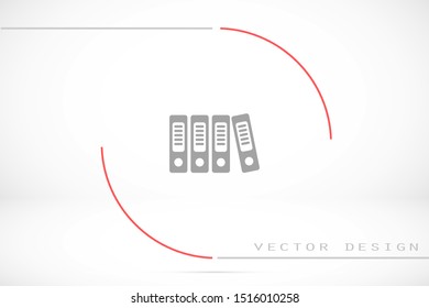 Binder icon design template glyph style.Binder icon notebook Element. Binder icon Notebook linear style sign for mobile concept and web design. Binder icon Filled archives super