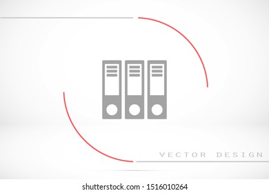 Binder icon design template glyph style.Binder icon notebook Element. Binder icon Notebook linear style sign for mobile concept and web design. Binder icon Filled archives super