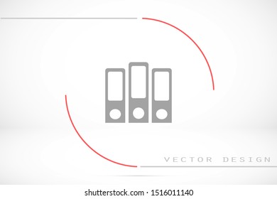 Binder icon design template glyph style.Binder icon notebook Element. Binder icon Notebook linear style sign for mobile concept and web design. Binder icon Filled archives super
