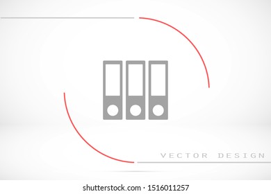 Binder icon design template glyph style.Binder icon notebook Element. Binder icon Notebook linear style sign for mobile concept and web design. Binder icon Filled archives super