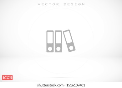 Binder icon design template glyph style.Binder icon notebook Element. Binder icon Notebook linear style sign for mobile concept and web design. Binder icon Filled archives super