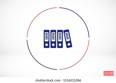 Binder icon design template glyph style.Binder icon notebook Element. Binder icon Notebook linear style sign for mobile concept and web design. Binder icon Filled archives super