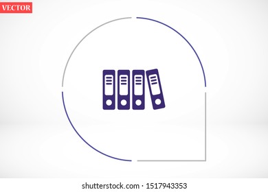 Binder icon design template glyph style.Binder icon notebook Element. Binder icon Notebook linear style sign for mobile concept and web design. Binder icon Filled archives super