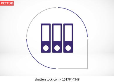 Binder icon design template glyph style.Binder icon notebook Element. Binder icon Notebook linear style sign for mobile concept and web design. Binder icon Filled archives super