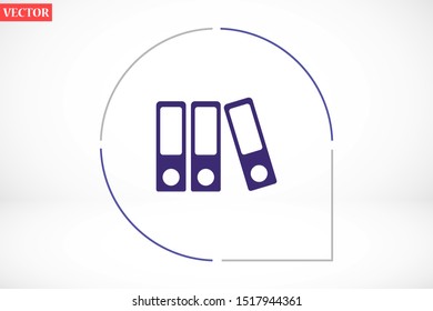 Binder icon design template glyph style.Binder icon notebook Element. Binder icon Notebook linear style sign for mobile concept and web design. Binder icon Filled archives super