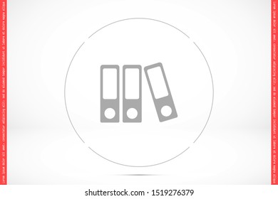 Binder icon design template glyph style.Binder icon notebook Element. Binder icon Notebook linear style sign for mobile concept and web design. Binder icon Filled archives super