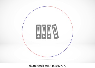 Binder icon design template glyph style.Binder icon notebook Element. Binder icon Notebook linear style sign for mobile concept and web design. Binder icon Filled archives super