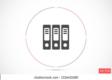 Binder icon design template glyph style.Binder icon  notebook Element. Binder icon Notebook linear style sign for mobile concept and web design. Binder icon  Filled archives super
