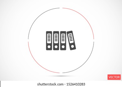 Binder icon design template glyph style.Binder icon  notebook Element. Binder icon Notebook linear style sign for mobile concept and web design. Binder icon  Filled archives super