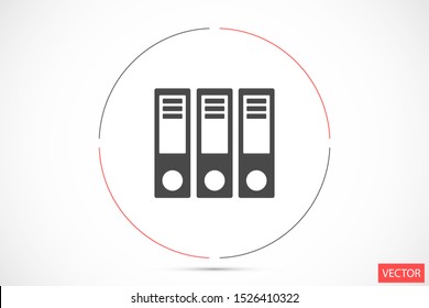 Binder icon design template glyph style.Binder icon  notebook Element. Binder icon Notebook linear style sign for mobile concept and web design. Binder icon  Filled archives super