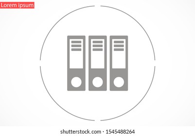 Binder icon design template glyph style.Binder icon notebook Element. Binder icon Notebook linear style sign for mobile concept and web design. Binder icon Filled archives super