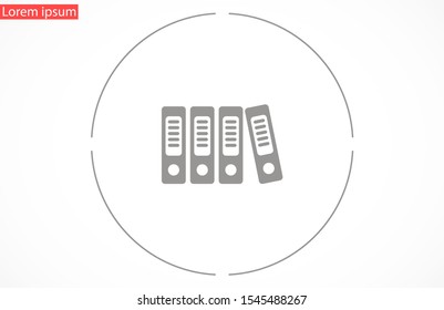 Binder icon design template glyph style.Binder icon notebook Element. Binder icon Notebook linear style sign for mobile concept and web design. Binder icon Filled archives super