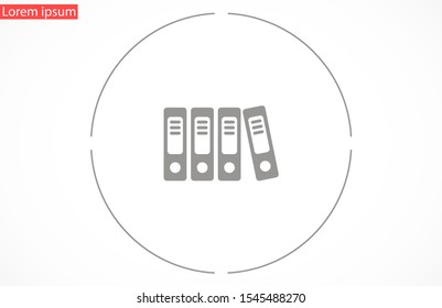 Binder icon design template glyph style.Binder icon notebook Element. Binder icon Notebook linear style sign for mobile concept and web design. Binder icon Filled archives super