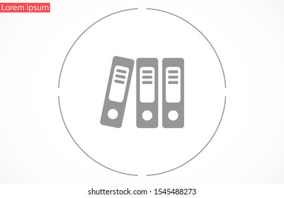 Binder icon design template glyph style.Binder icon notebook Element. Binder icon Notebook linear style sign for mobile concept and web design. Binder icon Filled archives super
