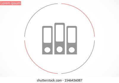 Binder icon design template glyph style.
