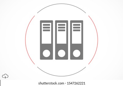Binder icon design template glyph style.Binder icon notebook Element. Binder icon Notebook linear style sign for mobile concept and web design. Binder icon Filled archives super
